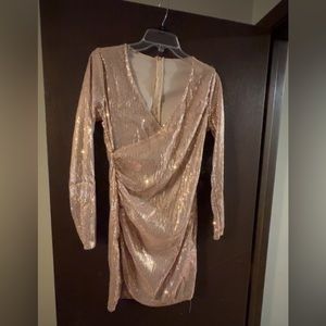 Champagne sequin dress